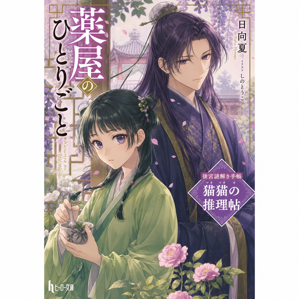 Apothecary Diaries light novel cover art used to illustrate the source material guide