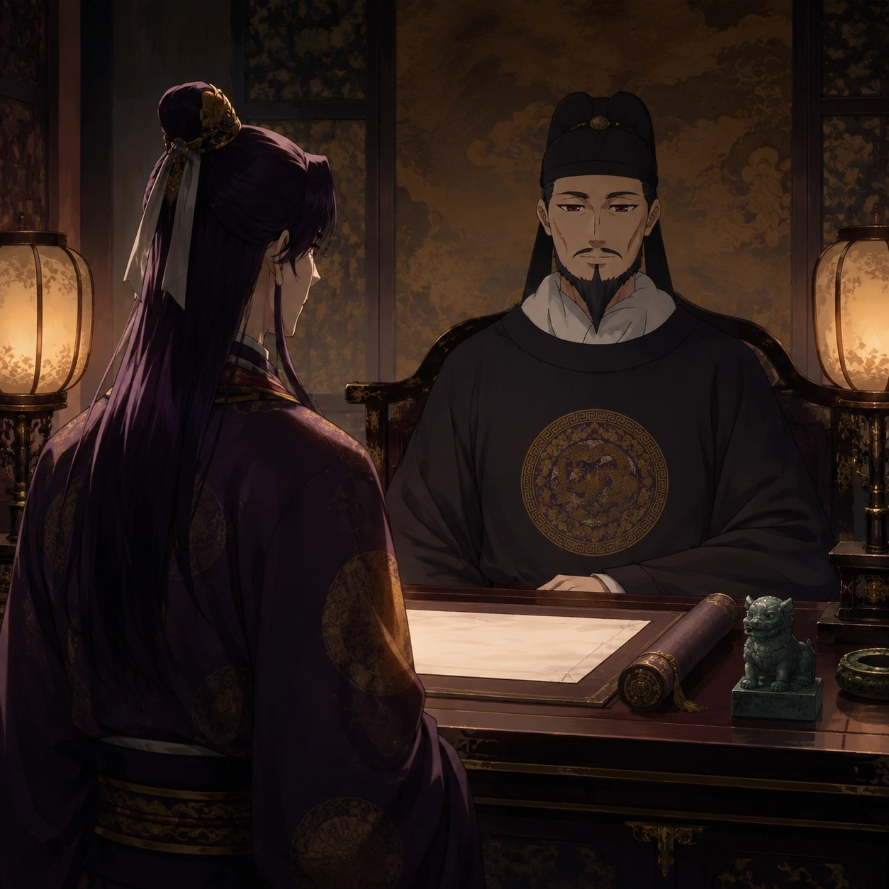 The Emperor and Jinshi separated by imperial documents and succession pressure