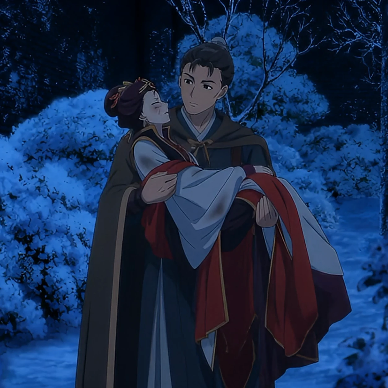 Loulan rescue theory cover image in a snowy night scene