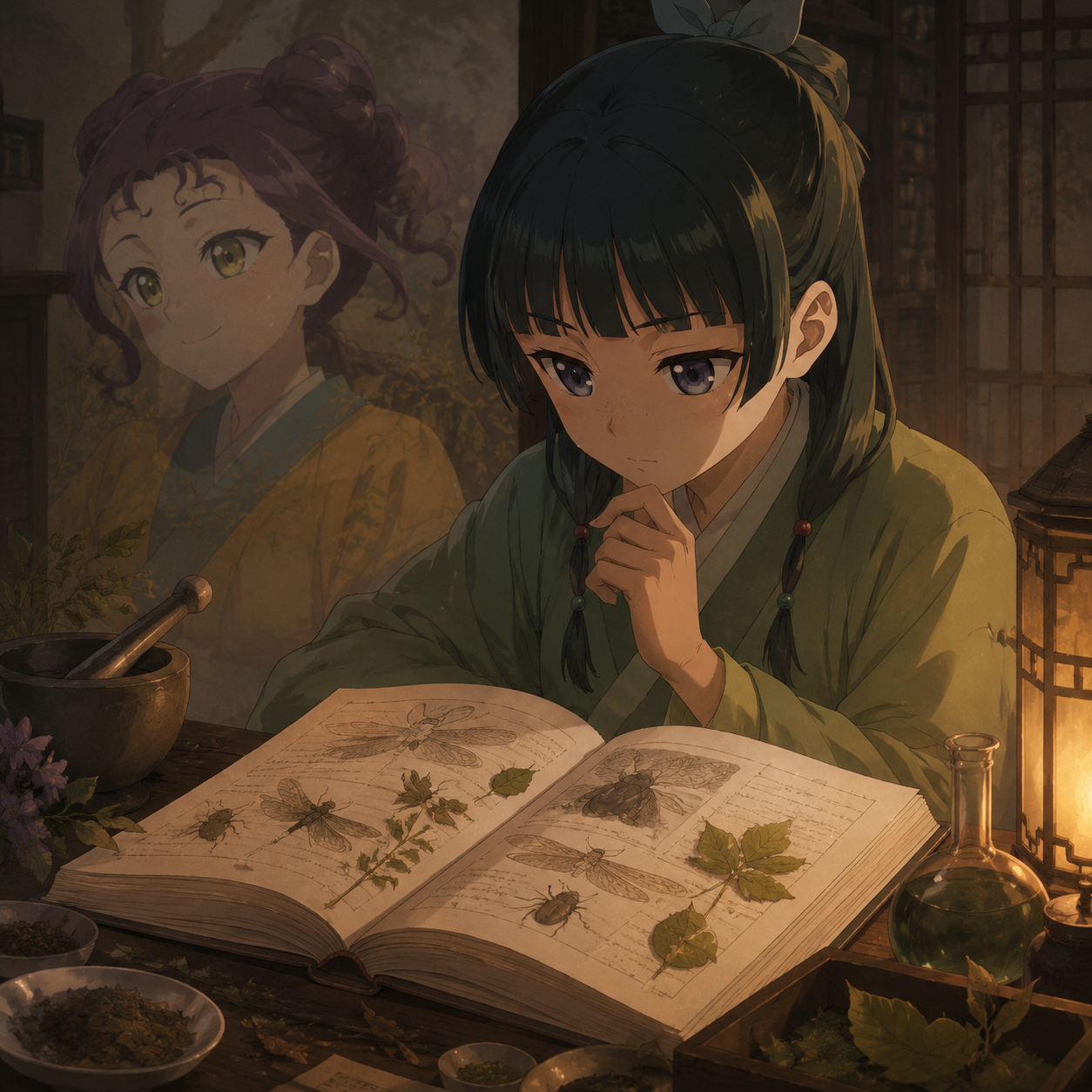Insect drawings and a missing field guide connected to Shisui in Light Novel 5