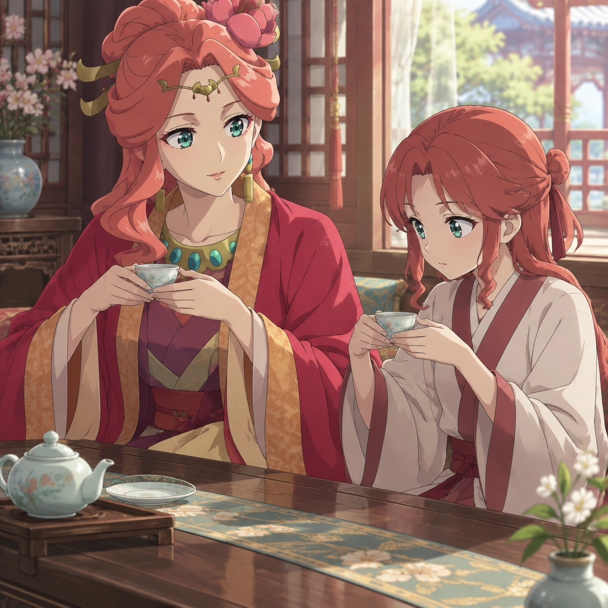 Yaqin learning court etiquette under Gyokuyou's protection