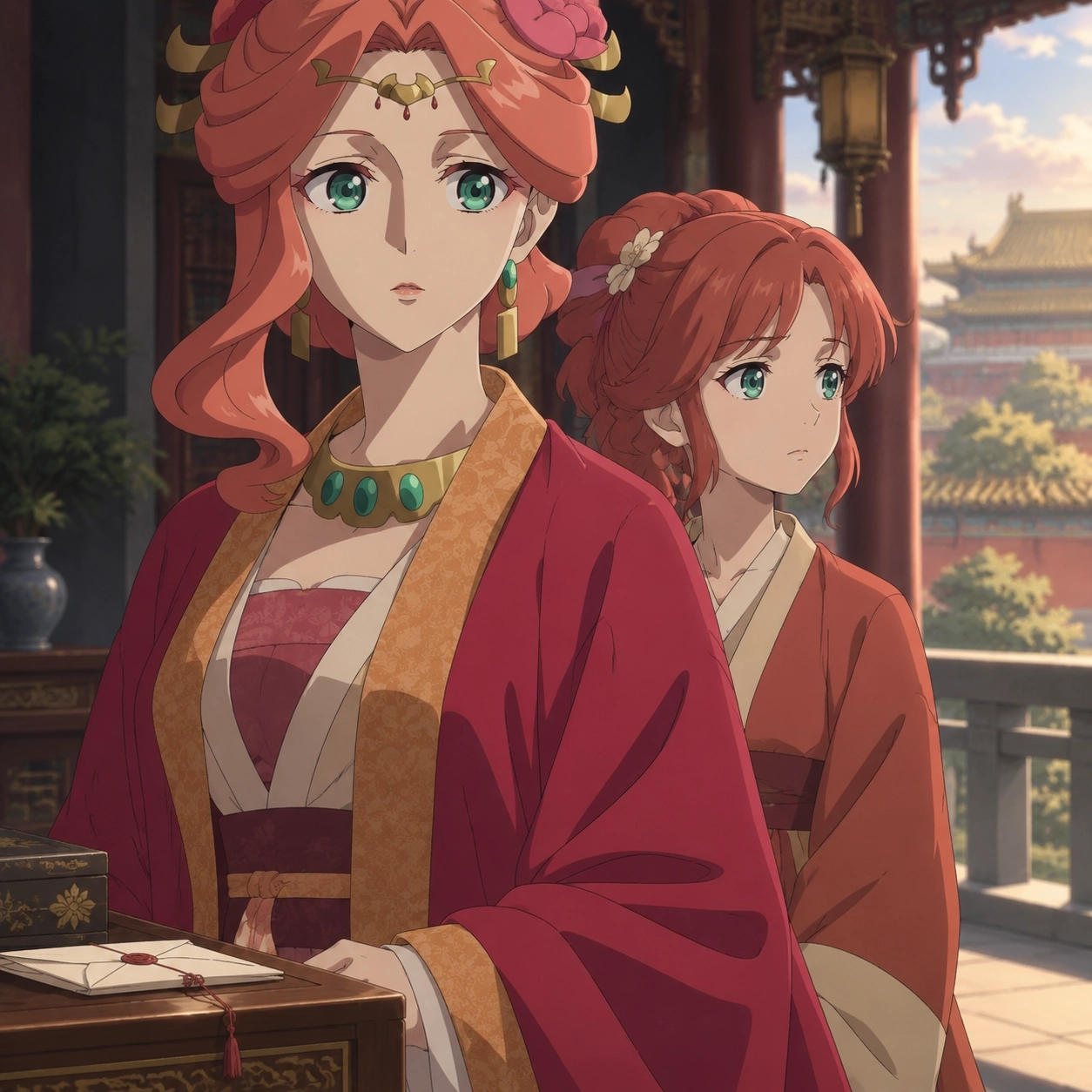 Gyokuyou protecting Yaqin while managing family pressure and court politics