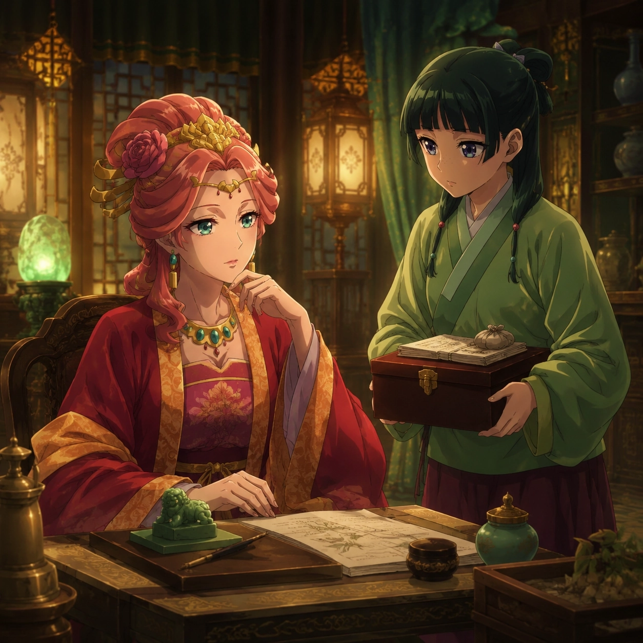 Original editorial image for Gyokuyou wanting Maomao in her faction