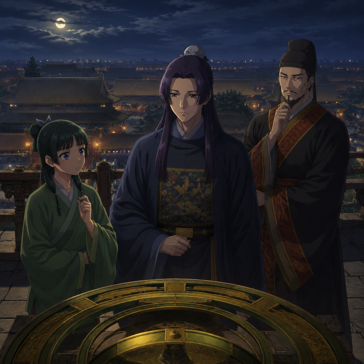 Rooftop platform of the Shrine of Choosing overlooking the rear palace after the correct path is found