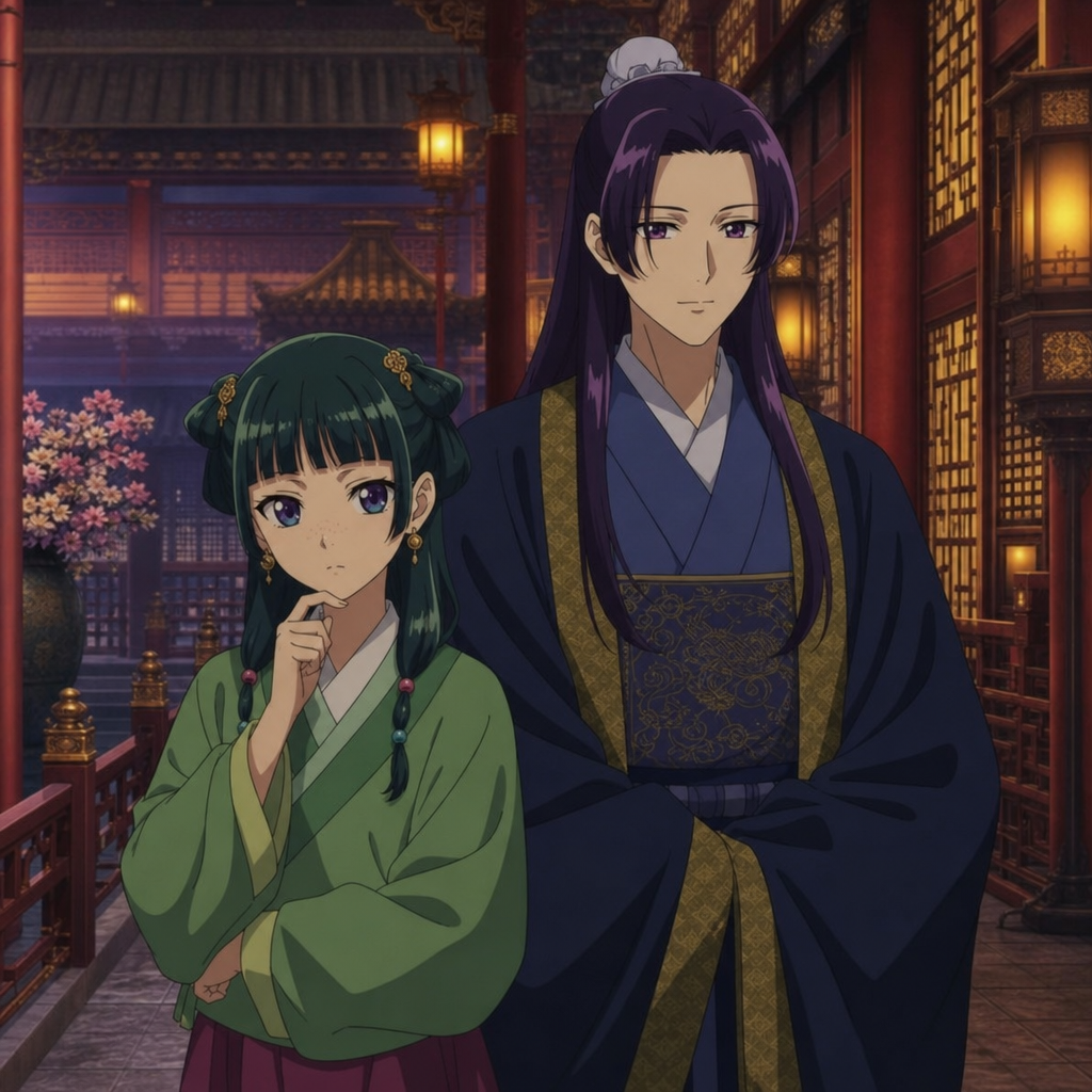 Original editorial image for Maomao and Jinshi relationship analysis